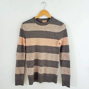 Cashmere Cozy Fuzzy Striped Office Sweater